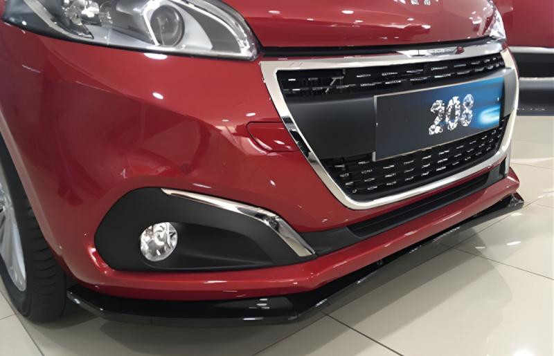 Купить Передняя Lip накладка DPT (черный глянец) для Peugeot 208 2012-2019 гг
