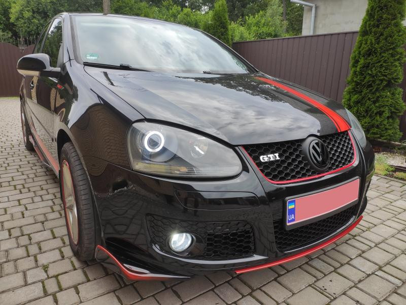 Купити Передня Lip накладка DPT V-2 (для GTI, чорний глянець) для Volkswagen Golf 5