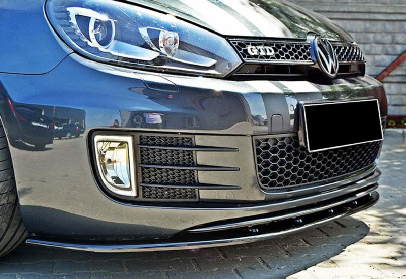Купить Передняя Lip накладка DPT V-2 (для GTI, черный глянец) для Volkswagen Golf 6