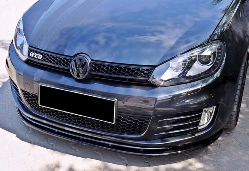 Купить Передняя Lip накладка DPT V-2 (для GTI, черный глянец) для Volkswagen Golf 6