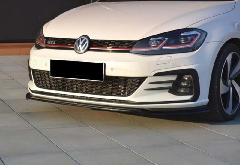 Купити Передня Lip накладка DPT V-2 (для GTI, 2017-2019, чорний глянець) для Volkswagen Golf 7/E-Golf