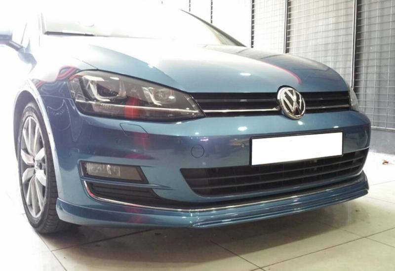 Купити Передня Lip накладка DPT V-2 (під заводський бампер, 2012-2017, чорний глянець) для Volkswagen Golf 7/E-Golf