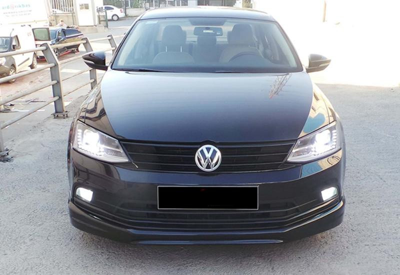 Купить Передняя Lip накладка DPT V-1 (2014-2018, черный глянец) для Volkswagen Jetta