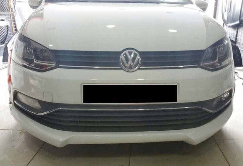 Купить Передняя Lip накладка DPT (2014-2017, черный глянец) для Volkswagen Polo