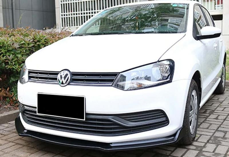 Купити Передня Lip накладка DPT V-2 (чорний глянець) для Volkswagen Polo 2010-2017 рр
