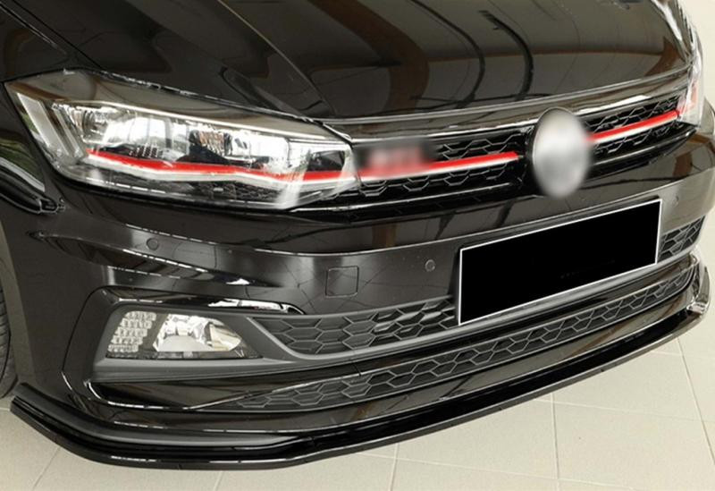 Купити Передня Lip накладка DPT V-1 (для GTI, чорний глянець) для Volkswagen Polo 2017- рр