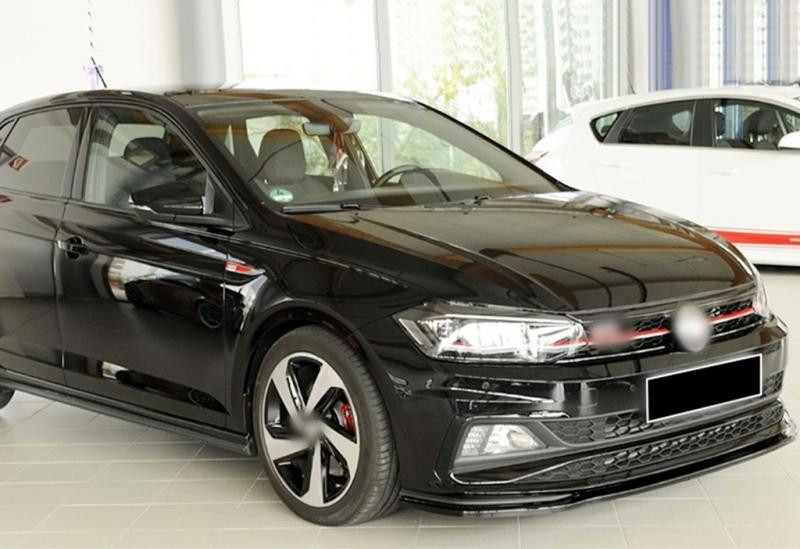 Купити Передня Lip накладка DPT V-1 (для GTI, чорний глянець) для Volkswagen Polo 2017- рр