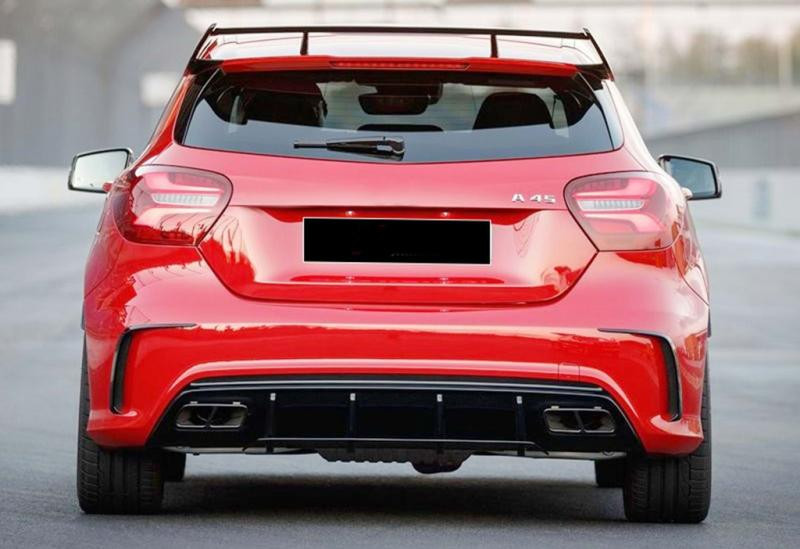 Купить Задний диффузор DPT (для AMG, черный глянец) для Mercedes A-сlass W176 2012-2018 гг