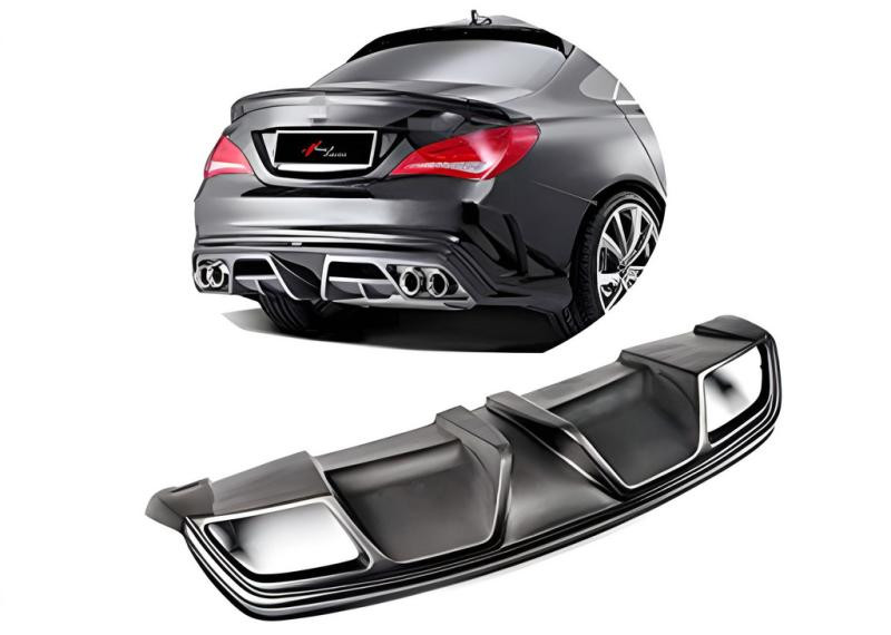 Купить Задний диффузор DPT (черный глянец) для Mercedes CLA C117 2013-2019 гг