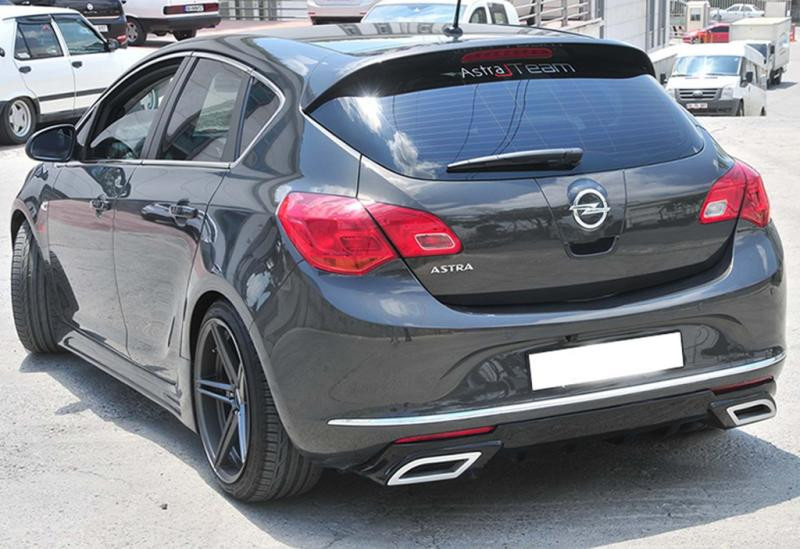 Купити Задній дифузор DPT (2012-2015, HB, чорний глянець) для Opel Astra J рр