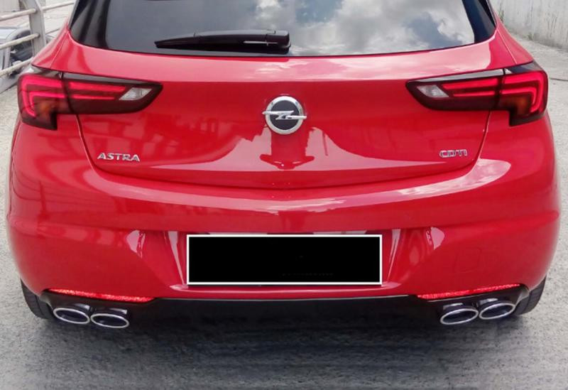 Купити Задній дифузор DPT V-1 (HB, чорний глянець) для Opel Astra K 2016-2021 рр