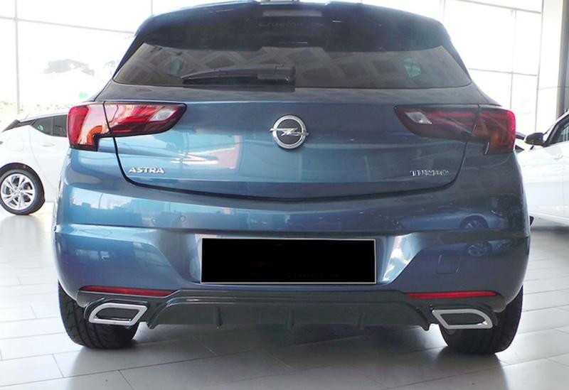 Купить Задний диффузор DPT V-2 (HB, черный глянец) для Opel Astra K 2016-2021 гг
