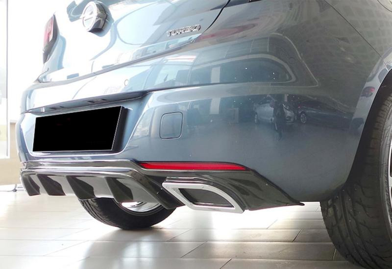 Купить Задний диффузор DPT V-2 (HB, черный глянец) для Opel Astra K 2016-2021 гг