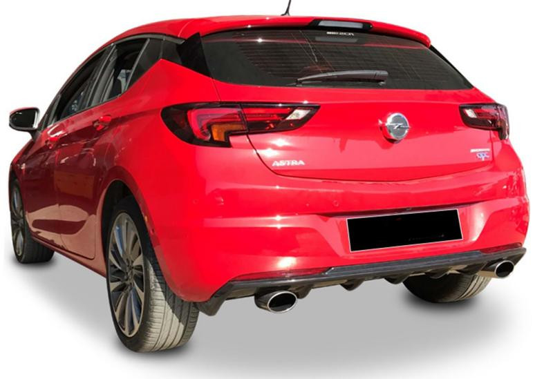 Купить Задний диффузор DPT V-3 (HB, черный глянец) для Opel Astra K 2016-2021 гг