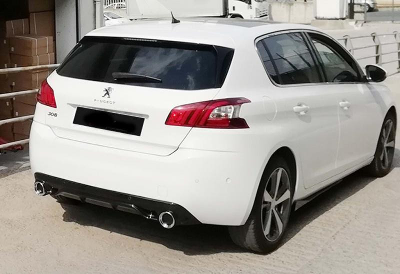 Купить Задний диффузор DPT (HB, черный глянец) для Peugeot 308 2014-2021 гг