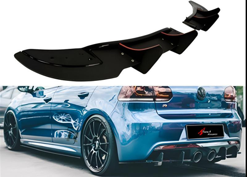 Купити Задній дифузор DPT V-2 (чорний матовий) для Volkswagen Golf 6