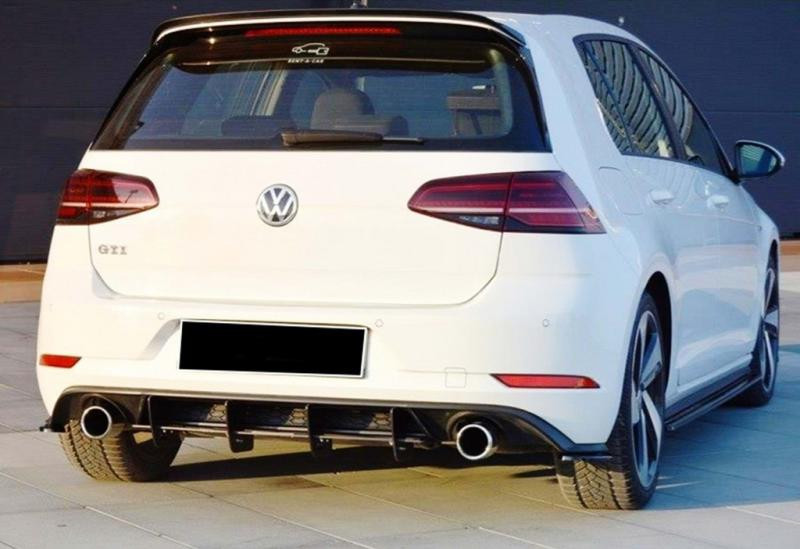 Купить Задний диффузор DPT V-2 (для GTI, 2017-2019, черный матовый) для Volkswagen Golf 7/E-Golf
