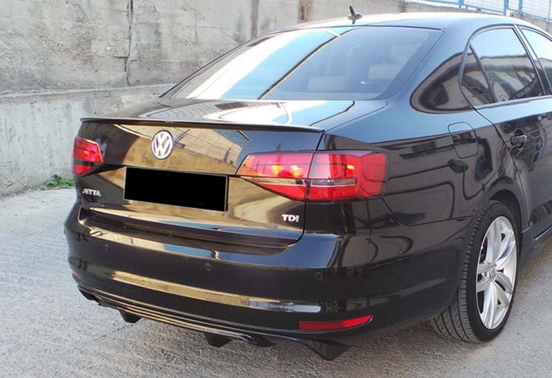 Купить Задний диффузор DPT (2014-2018, черный глянец) для Volkswagen Jetta