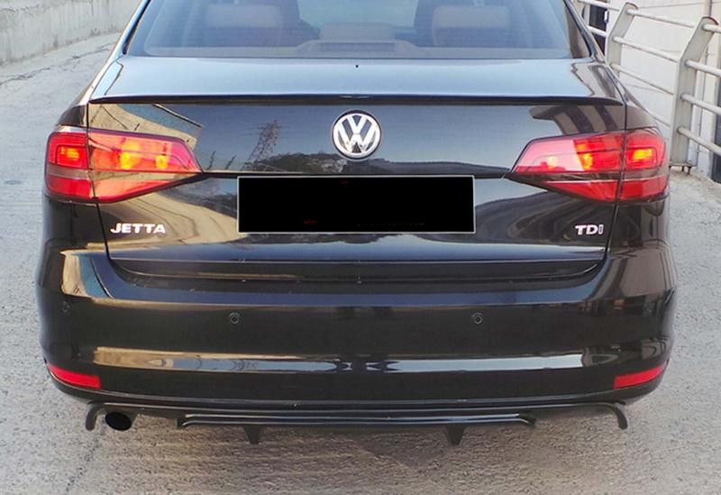 Купить Задний диффузор DPT (2014-2018, черный глянец) для Volkswagen Jetta
