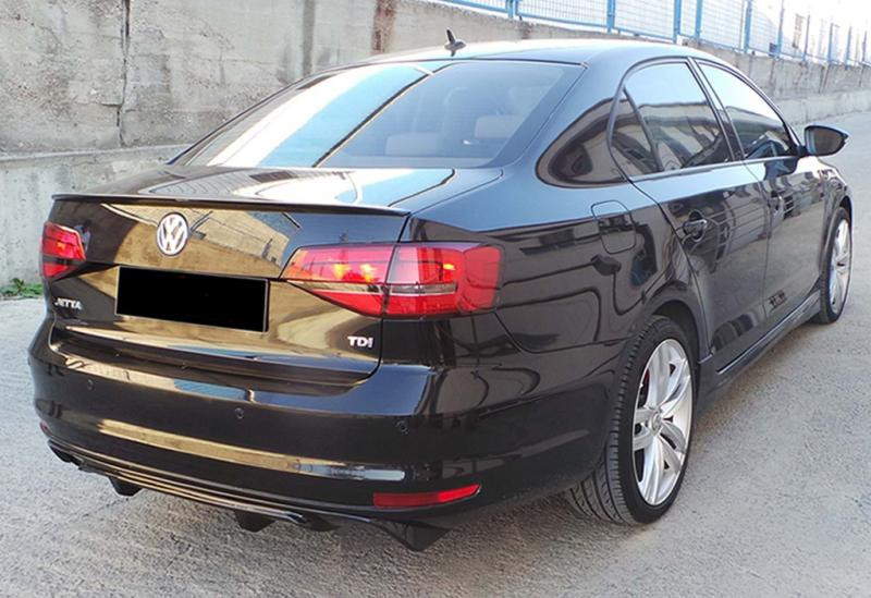 Купить Задний диффузор DPT (2014-2018, черный глянец) для Volkswagen Jetta
