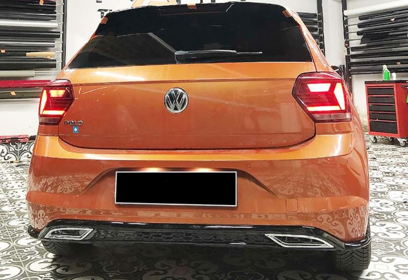 Купить Задний диффузор DPT V-3 (черный глянец) для Volkswagen Polo 2017- рр