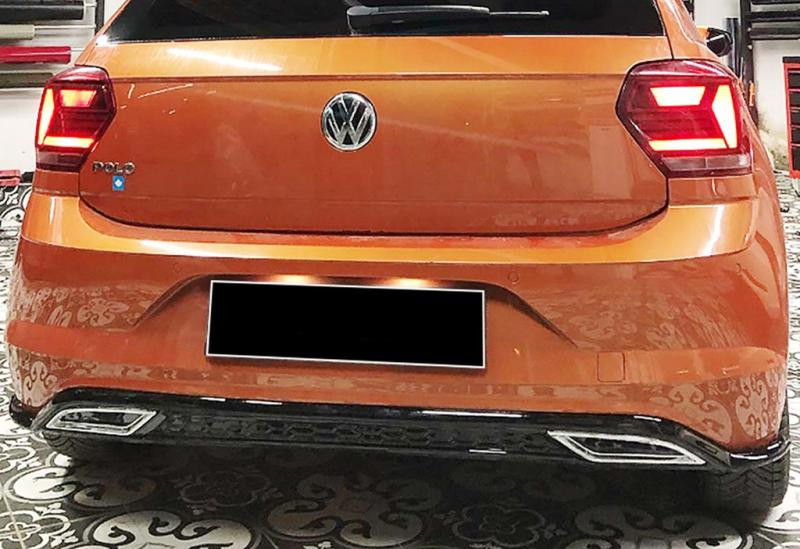 Купить Задний диффузор DPT V-3 (черный глянец) для Volkswagen Polo 2017- рр
