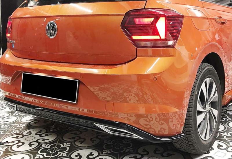 Купить Задний диффузор DPT V-3 (черный глянец) для Volkswagen Polo 2017- рр