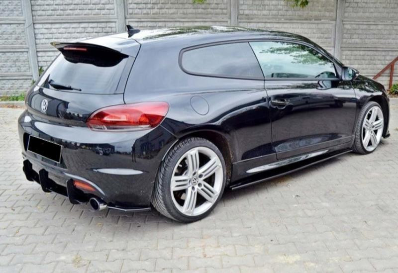 Купить Задний диффузор DPT V-4 (2008-2017, черный глянец) для Volkswagen Scirocco