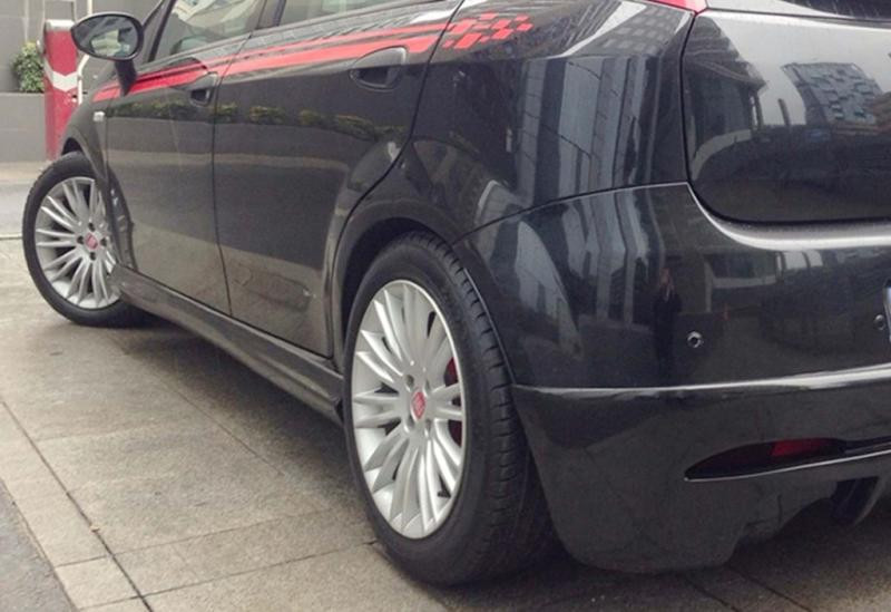 Купить Боковые пороги DPT (2012-2018, Под покраску) для Fiat Punto Grande/EVO