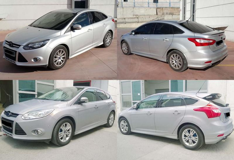 Купити Бокові пороги DPT (2011-2014, Під фарбування) для Ford Focus III рр