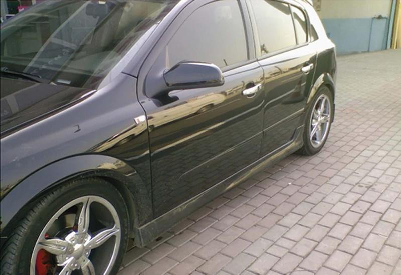 Купить Боковые пороги DPT (2004-2009, Под покраску) для Opel Astra H