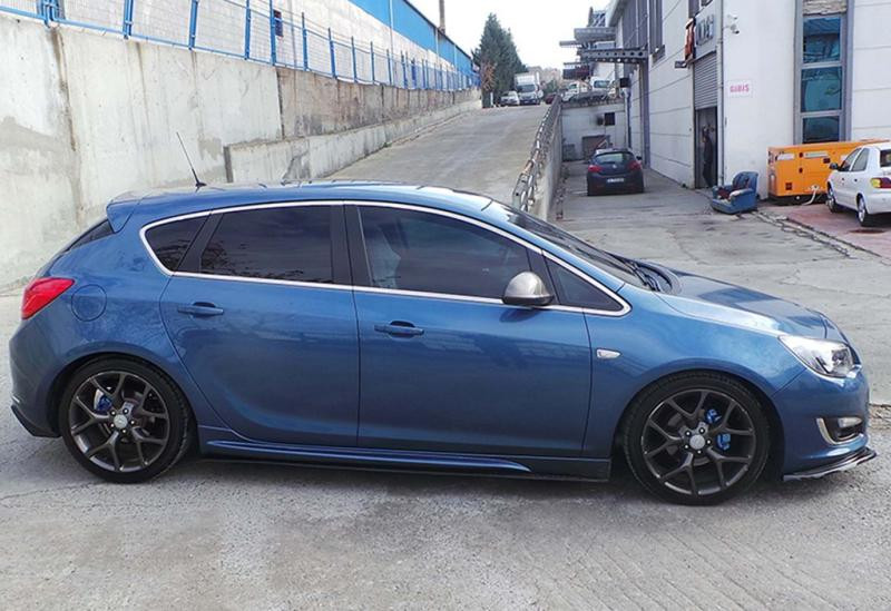 Купить Боковые пороги DPT V-1 (под покраску) для Opel Astra J 2009-2015 гг