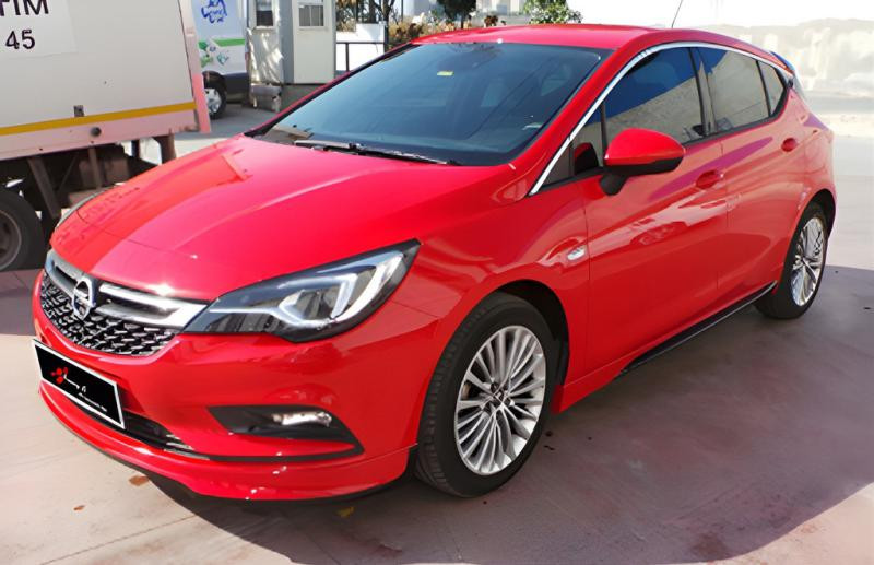 Купить Боковые пороги DPT V-1 (черный глянец) для Opel Astra K 2016-2021 гг