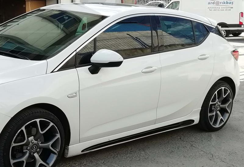 Купити Бокові пороги DPT V-2 (Під фарбування) для Opel Astra K 2016-2021 рр