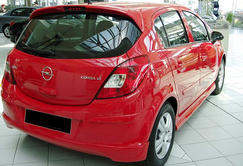 Купити Бокові пороги DPT V-1 (чорний глянець) для Opel Corsa D 2007-2014 рр