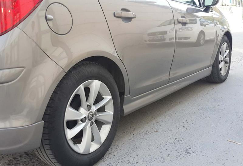 Купити Бокові пороги DPT V-3 (чорний глянець) для Opel Corsa D 2007-2014 рр