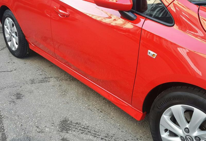 Купить Боковые пороги DPT (черный глянец) для Opel Corsa E 2015-2019 гг