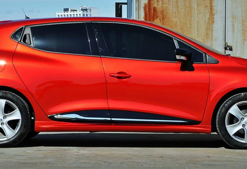 Купити Бокові пороги DPT V-2 (Під фарбування) для Renault Clio IV 2012-2019 рр