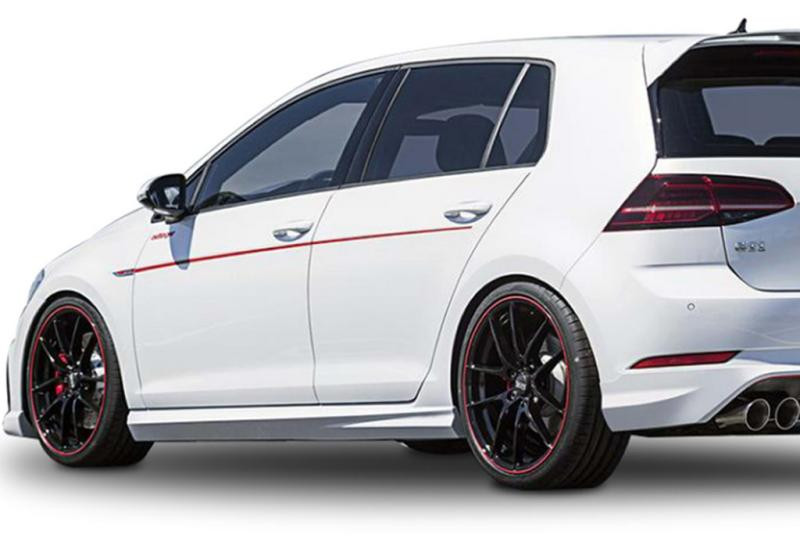 Купить Боковые пороги DPT V-5 (черный глянец) для Volkswagen Golf 7/E-Golf