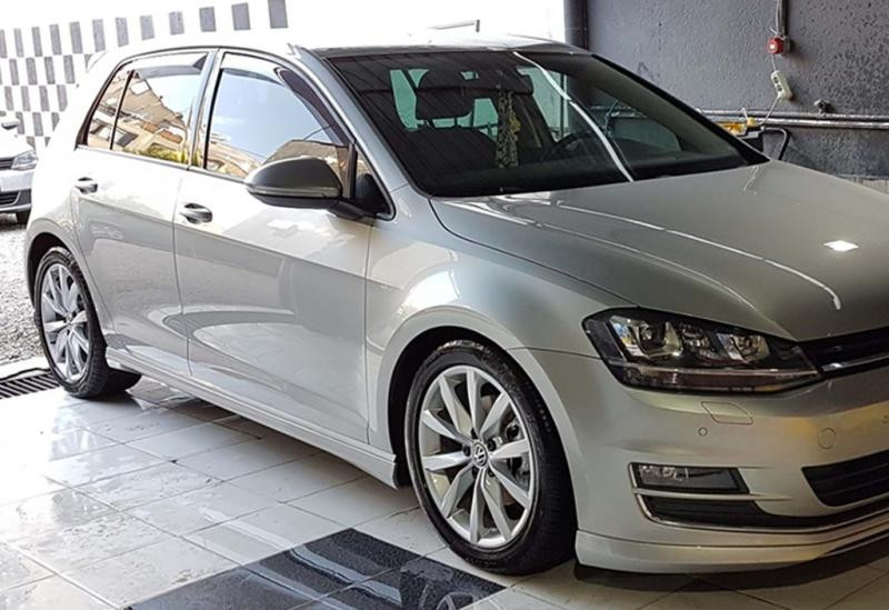 Купить Боковые пороги DPT V-9 (черный глянец) для Volkswagen Golf 7/E-Golf