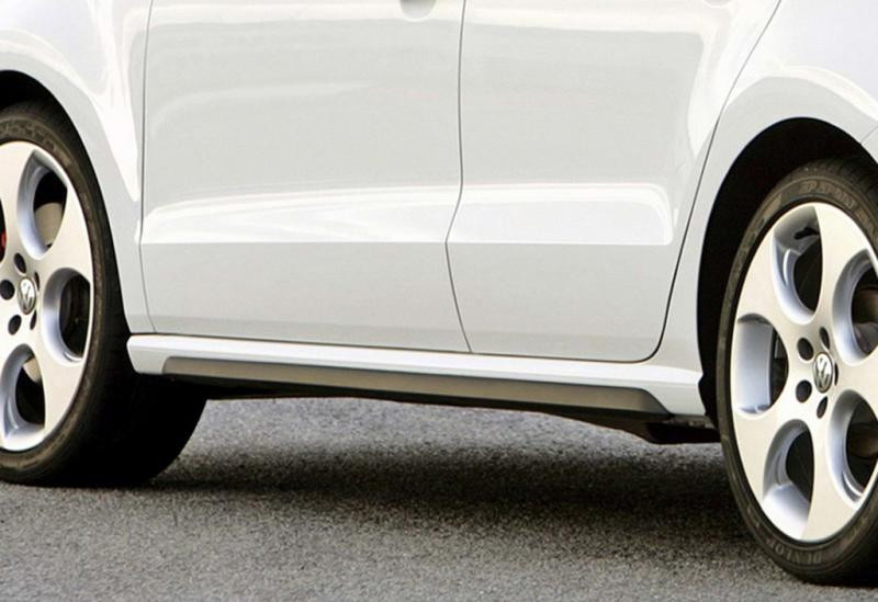 Купить Боковые пороги DPT V-2 (черный глянец) для Volkswagen Polo 2010-2017 гг