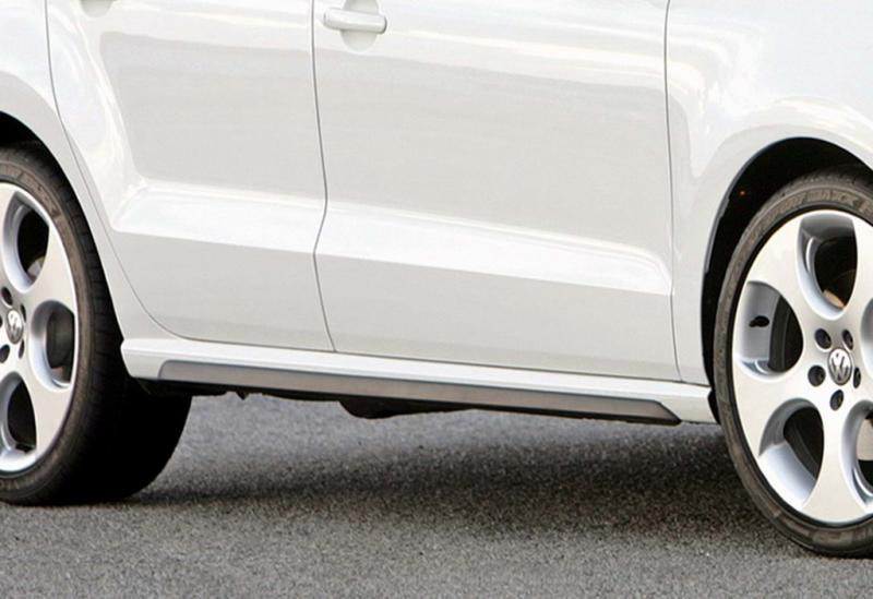 Купить Боковые пороги DPT V-2 (черный глянец) для Volkswagen Polo 2010-2017 гг