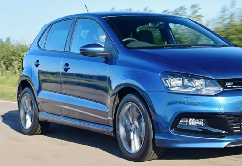 Купить Боковые пороги DPT V-3 (черный глянец) для Volkswagen Polo 2010-2017 гг