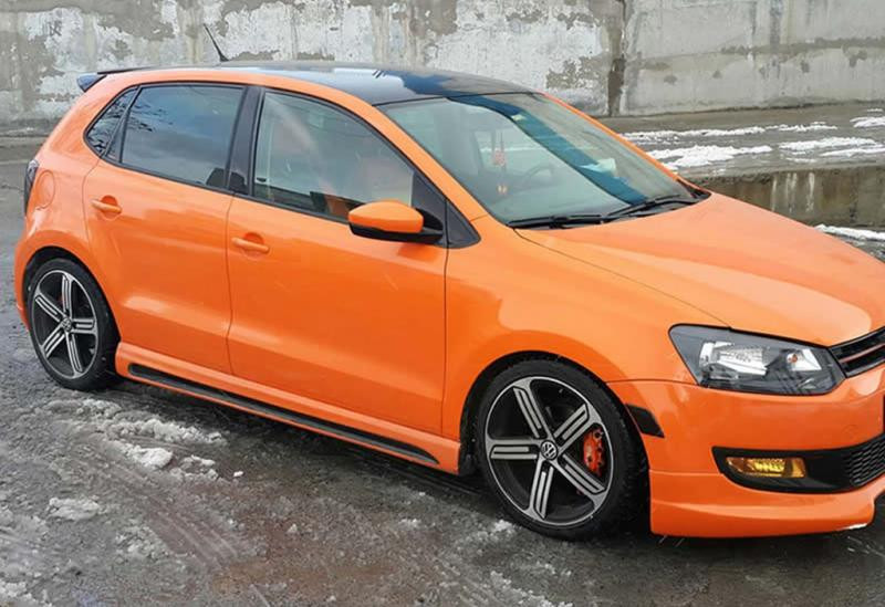 Купити Бокові пороги DPT V-4 (Під фарбування) для Volkswagen Polo 2010-2017 рр