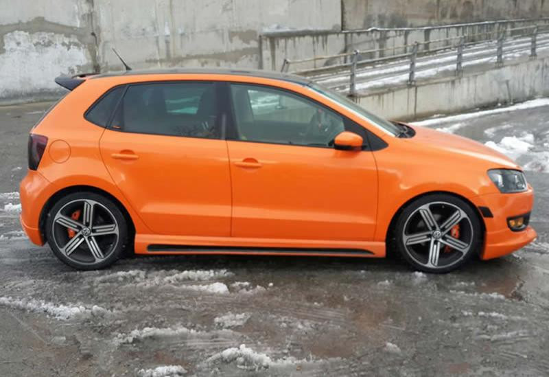 Купити Бокові пороги DPT V-4 (Під фарбування) для Volkswagen Polo 2010-2017 рр