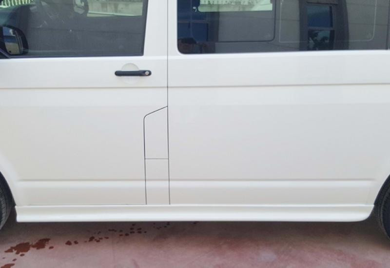 Купить Боковые пороги DPT (черный глянец) для Volkswagen T6