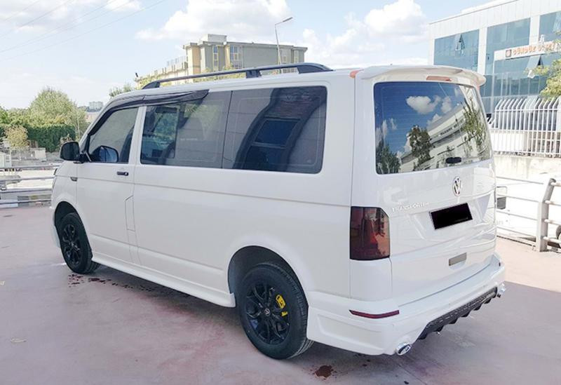 Купить Боковые пороги DPT (черный глянец) для Volkswagen T6