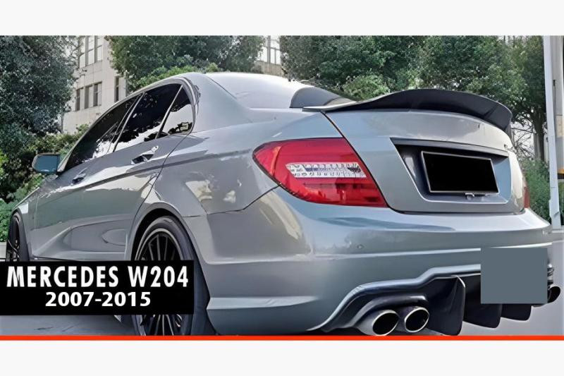 Купити Спойлер DPT V-2 (чорний глянець) для Mercedes C-class W204 2007-2015рр