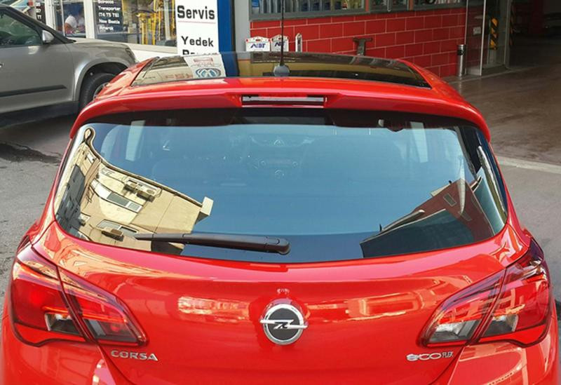 Купити Спойлер DPT V-2 (чорний глянець) для Opel Corsa E 2015-2019 рр