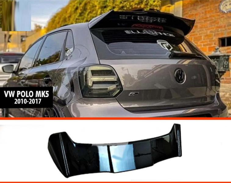 Купити Спойлер DPT V-1 (HB, чорний глянець) для Volkswagen Polo 2010-2017 рр